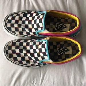 Multicolored Vans, Women’s US 7.5, Mens 6.0